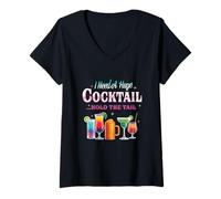 Femme I Need A Huge Cocktail Hold The Tail Coloré Tropical Adulte T-Shirt avec Col en V