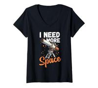 Femme I Need More Space Astrophotographie Astronomie Space Camera T-Shirt avec Col en V