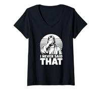 Femme I Never Said That - Jésus Christian Humour T-Shirt avec Col en V