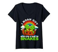 Femme I Noah Guy Qui Avait Une Paire de Serpents L'arche de Noé La Foi des Serpents T-Shirt avec Col en V