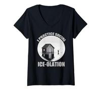 Femme I Practice Social Ice olation T-Shirt avec Col en V