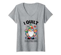 Femme I Quilt But My Favorite Hobby is Collecting Nain en Tissu T-Shirt avec Col en V