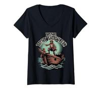 Femme I Run a Tight Shipwreck, Un Pirate Sarcastique T-Shirt avec Col en V
