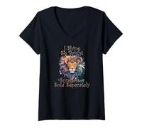 Femme I Shine So Bright Sunglasses Sold Separately T-Shirt avec Col en V