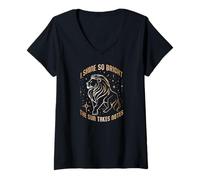 Femme I Shine So Bright The Sun Takes Notes T-Shirt avec Col en V