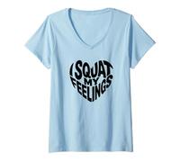 Femme I squat my feelings Pilates Santé mentale T-Shirt avec Col en V