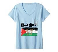 Femme I stand with Palestine T-Shirt avec Col en V