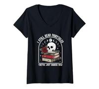 Femme I Still Read Fairytales They Just Darker Now T-Shirt avec Col en V