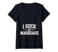 Femme I Suck at Marriage Relation de Divorce Relative - T-Shirt avec Col en V