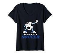 Femme I Suck At Soccer L'entraînement échoue pour le joueur ------ T-Shirt avec Col en V