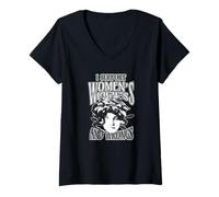 Femme I Support Women's Rights and Wrongs Feminist Déclaration T-Shirt avec Col en V