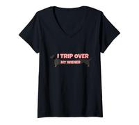 Femme I Trip Over My Wiener Funny Dachshund Lover T-Shirt avec Col en V