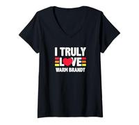 Femme I Truly Love Warm Brandy Hot Toddy Cocktail Drinking Drinking T-Shirt avec Col en V