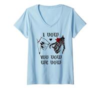Femme I Vow You Vow We Vow Dark Romance Smutty Book Smut Reading T-Shirt avec Col en V