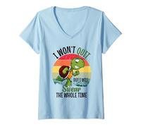 Femme I Won't Quit But I Will Swear The Whole Time | Tortue T-Shirt avec Col en V