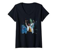 Femme Ian Brown The Stone Roses Chanteur Live par Andy Willsher T-Shirt avec Col en V
