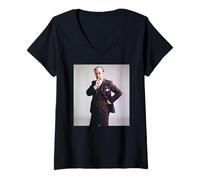Femme Ian Carmichael I'm All Right Photographie d'archive Jack Duffy T-Shirt avec Col en V