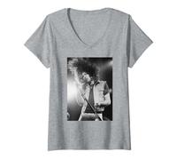 Femme Ian Gillan du Groupe Solo Deep Purple Gillan 1982 T-Shirt avec Col en V