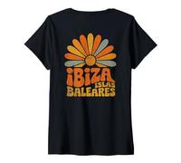 Femme Ibiza Islas Baleares 2026 Backprint T-Shirt avec Col en V
