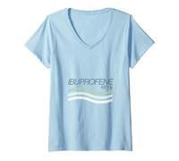 Femme Ibuprofène 400 MG T-Shirt avec Col en V