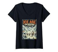 Femme Ice Age Fun Run 10 000 AV. J.-C T-Shirt avec Col en V