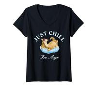 Femme Ice Age Just Chill T-Shirt avec Col en V