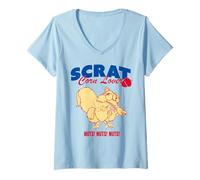 Femme Ice Age Scrat Corn Lover T-Shirt avec Col en V