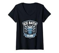 Femme Ice Bath Club Bain Froid Plongée Glacée T-Shirt avec Col en V