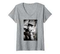 Femme Ice T on Rhyme Syndicate UK Tour par Phil Nicholls T-Shirt avec Col en V