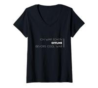 Femme Ich war schon hors ligne, Bevor's Cool War T-Shirt avec Col en V