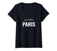 Femme ICI C'EST PARIS T-Shirt avec Col en V