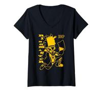 Femme ICP Hatchet Man Ringmaster Two-Tone Design Hip Hop T-Shirt avec Col en V