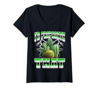 Femme I'd Propagate That Cactus Plante succulente Style années 90 T-Shirt avec Col en V
