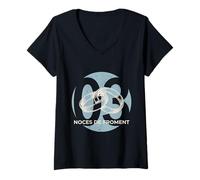 Femme Idée Cadeau Couple 3 Ans de Mariage - Noces de froment T-Shirt avec Col en V