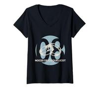 Femme Idée Cadeau Couple 8 Ans de Mariage - Noces de Coquelicot T-Shirt avec Col en V