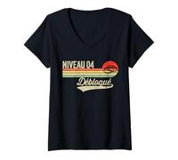 Femme Idée Cadeau Humour Noces de Cire - 4 Ans de Mariage T-Shirt avec Col en V