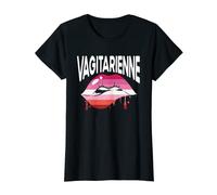 Femme Idée cadeau Lesbienne Drapeau Homosexuel Vagitarienne Humour T-Shirt