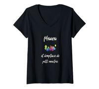 Femme idée cadeau originale pour une super nounou qui déchire T-Shirt avec Col en V