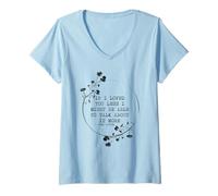 Femme Idée de Citation If I Loved You Less Jane Austen T-Shirt avec Col en V