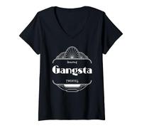 Femme Idées de Costumes des années 1920, Pas Flapper Retro T-Shirt avec Col en V