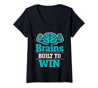 Femme Identité des athlètes étudiants et chercheurs Sportifs intelligents équilibrés T-Shirt avec Col en V