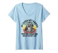 Femme If I Ever Get Rabies, You're High on My Bitin' List Raton Laveur T-Shirt avec Col en V