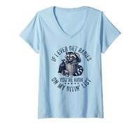 Femme If I Ever Get Rabies, You're High on My Bitin' List Raton Laveur T-Shirt avec Col en V