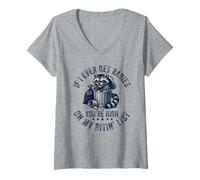 Femme If I Ever Get Rabies, You're High on My Bitin' List Raton Laveur T-Shirt avec Col en V