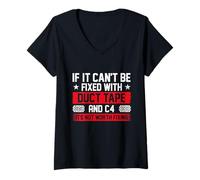 Femme If It Can't Be Fix with Duct Tape and C4 - Combat Engineer T-Shirt avec Col en V