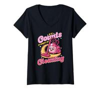 Femme If it Counts, it Counts as Cleaning T-Shirt avec Col en V
