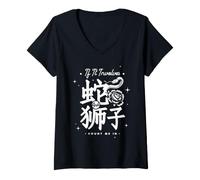 Femme If It Involves Snakes and Lions - Count Me in T-Shirt avec Col en V