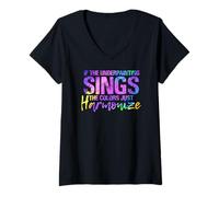Femme If The UNDERPAINTING Sings The Colors Just Harmonize T-Shirt avec Col en V