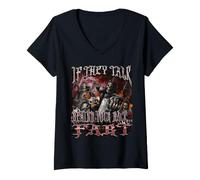 Femme If They Talk Behind Your Back Fart Drôle Hard Skeleton Meme T-Shirt avec Col en V