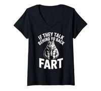 Femme If They Talk Behind Your Back Pet Alpha Wolf Curieusement spécifique T-Shirt avec Col en V